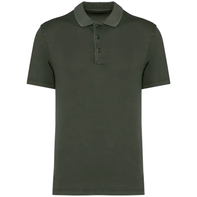 Polo écoresponsable délavé en jersey homme
