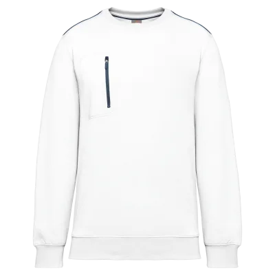 Sweat-shirt Day To Day zip poche contrastée unisexe