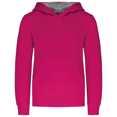Sweat-shirt capuche contrastée enfant