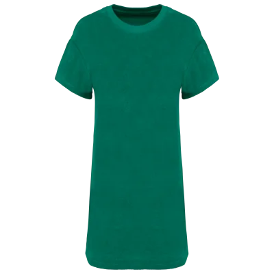 Robe t-shirt écoresponsable en éponge à épaules tombantes femme