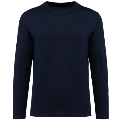 T-shirt Supima® col V manches longues homme