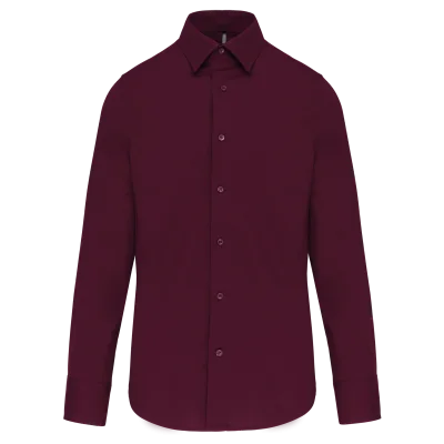 Chemise coton / élasthanne manches longues homme