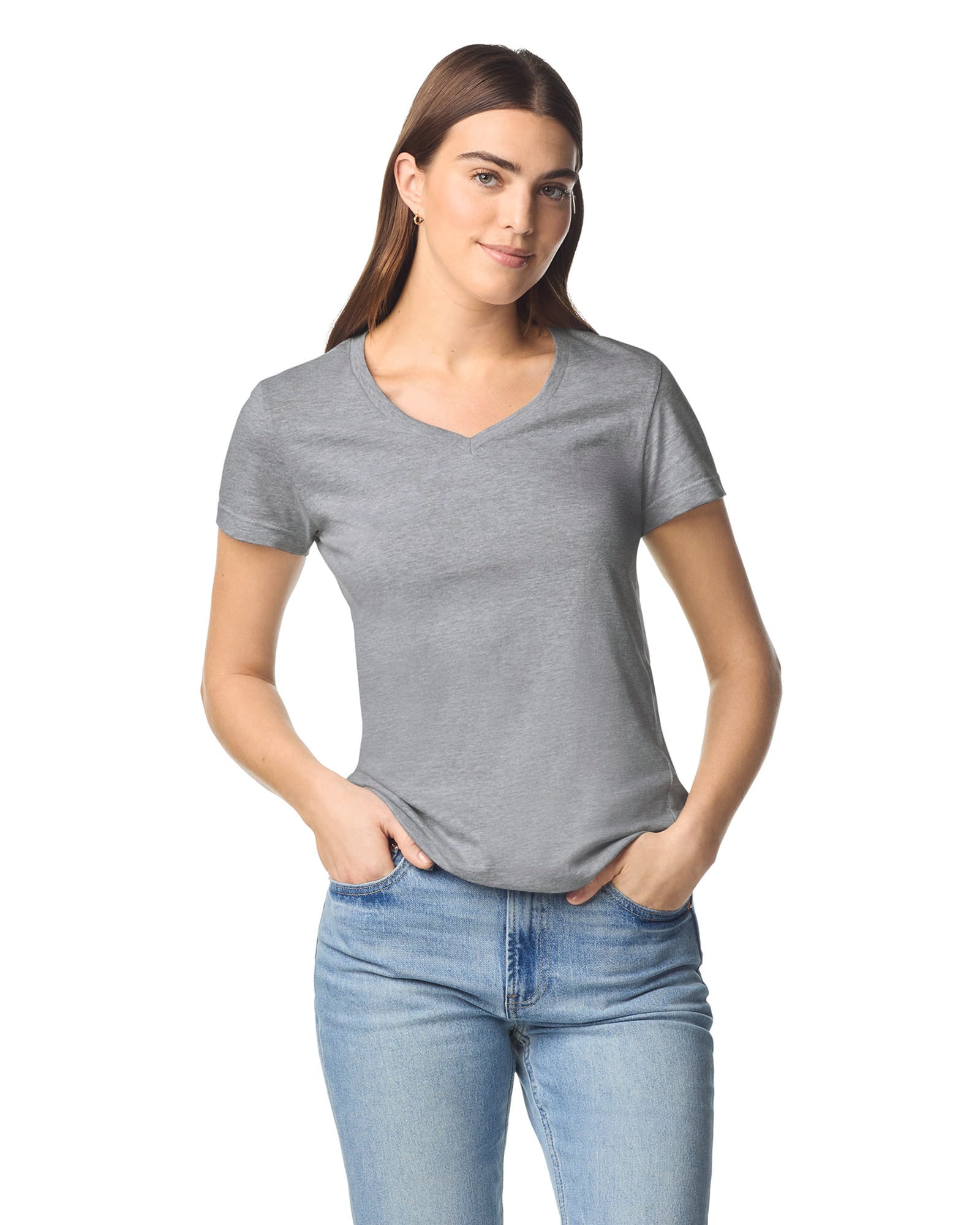 T-shirt femme col v Softstyle