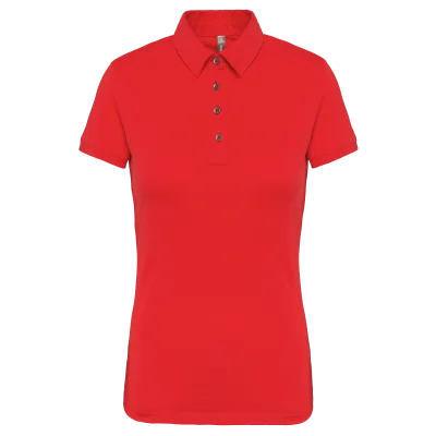 Polo jersey manches courtes femme