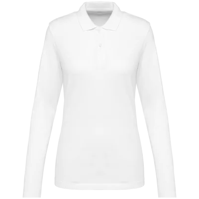 Polo Supima® manches longues femme