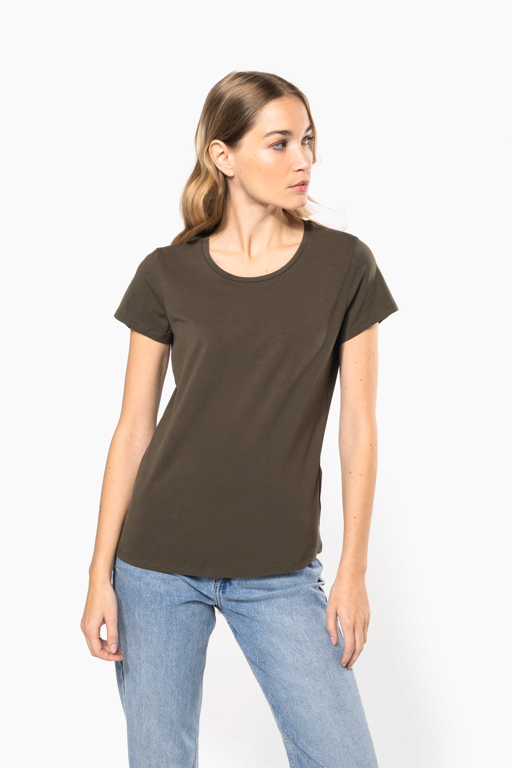 T-shirt col rond manches courtes femme