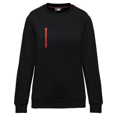 Sweat-shirt Day To Day zip poche contrastée unisexe