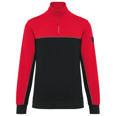 Sweat-shirt écoresponsable col zippé unisexe