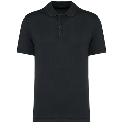Polo écoresponsable délavé en jersey homme