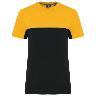 T-shirt bicolore écoresponsable manches courtes unisexe