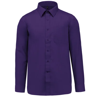 Chemise popeline polycoton entretien facile homme