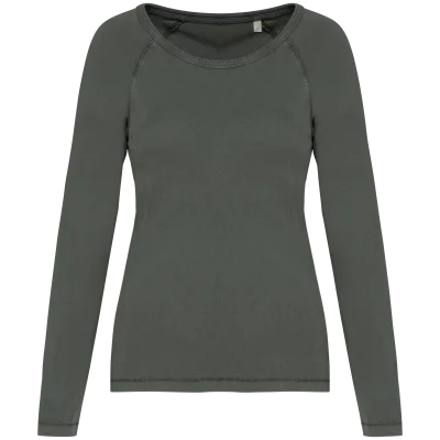 T-shirt écoresponsable raglan manches longues femme