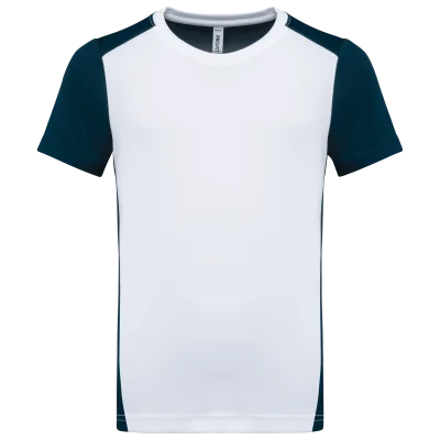 T-shirt de sport écoresponsable bicolore enfant