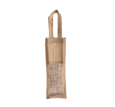 Sac porte-bouteille en jute