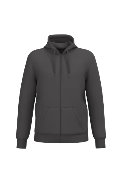 Sweat-shirt recyclé zippé à capuche unisexe