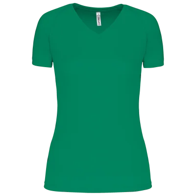 T-shirt de sport manches courtes col v femme