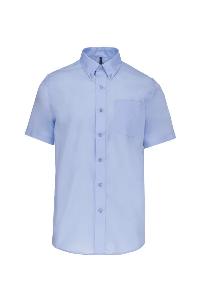 Chemise micro-sergé manches courtes sans repassage