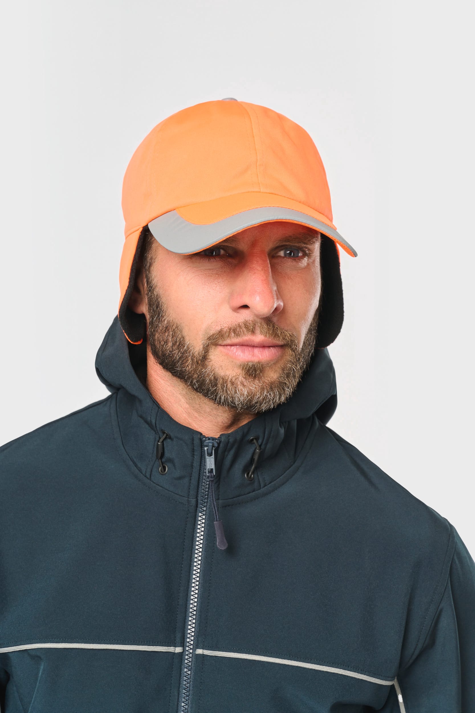 Casquette hiver fluorescente - 6 panneaux