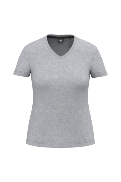 T-shirt écoresponsable col V antibactérien femme