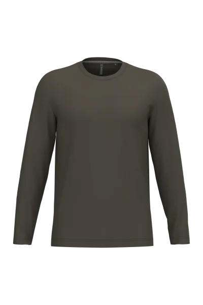 T-shirt col rond manches longues homme