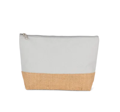 Pochette en toiles de coton et jute