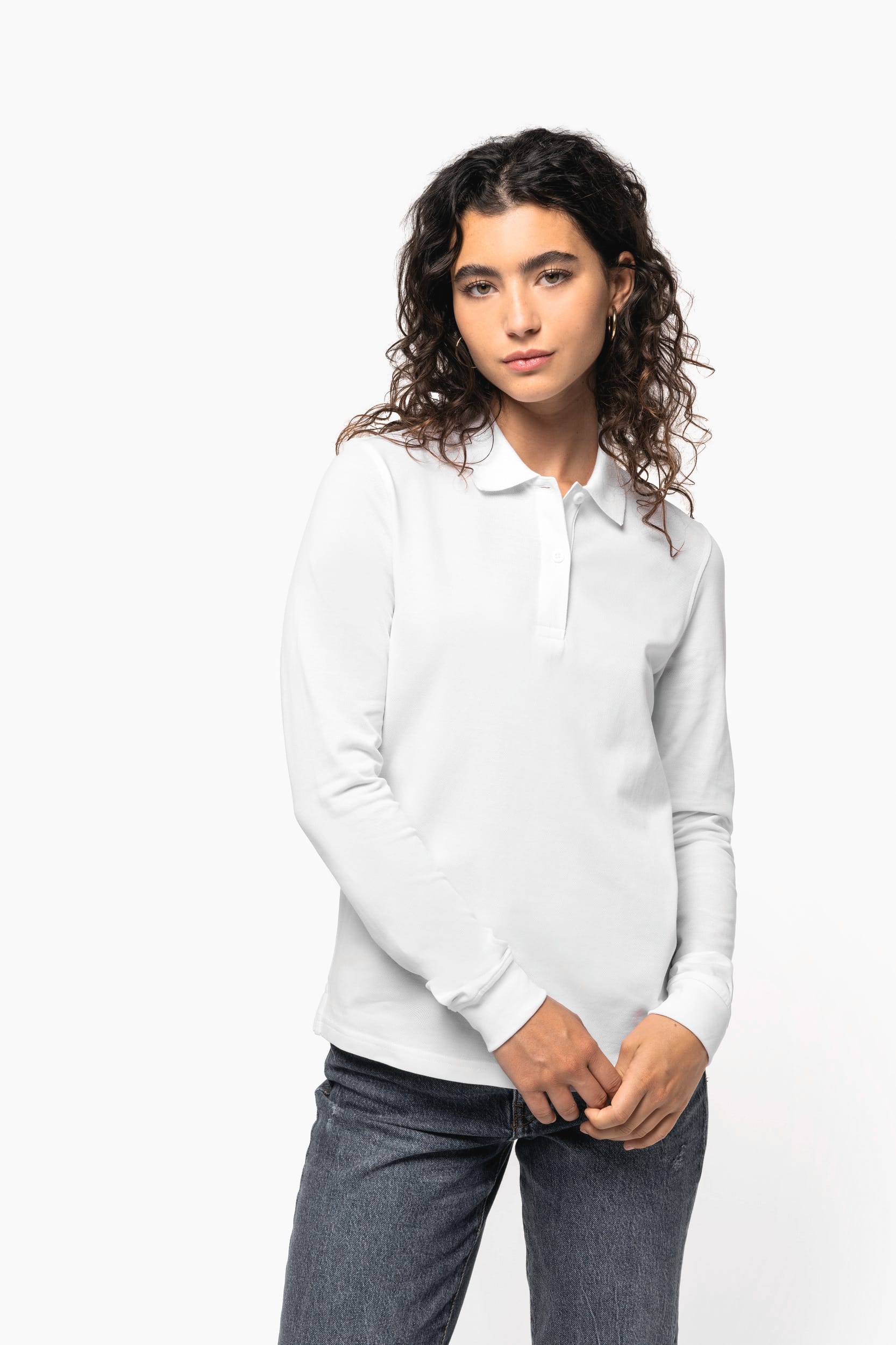Polo piqué manches longues Bio180 femme
