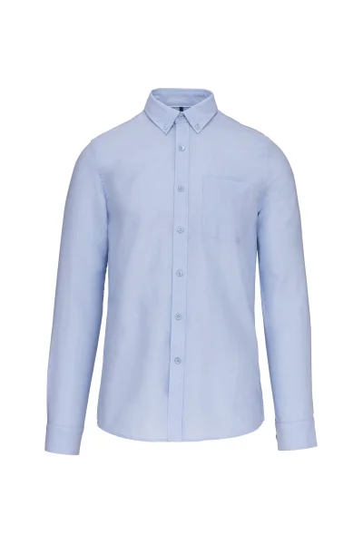 Chemise Oxford lavée manches longues