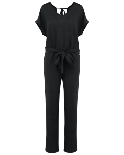 Combinaison en maille manches courtes en lin femme