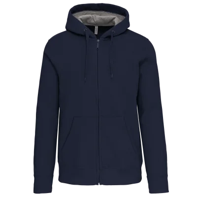 Sweat-shirt zippé capuche unisexe