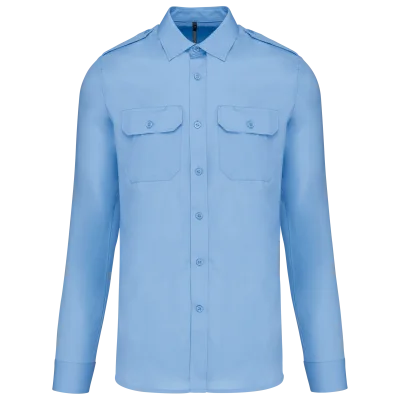 Chemise pilote manches longues homme