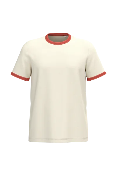 T-shirt ringer écoresponsable à bords contrastés effet délavé homme