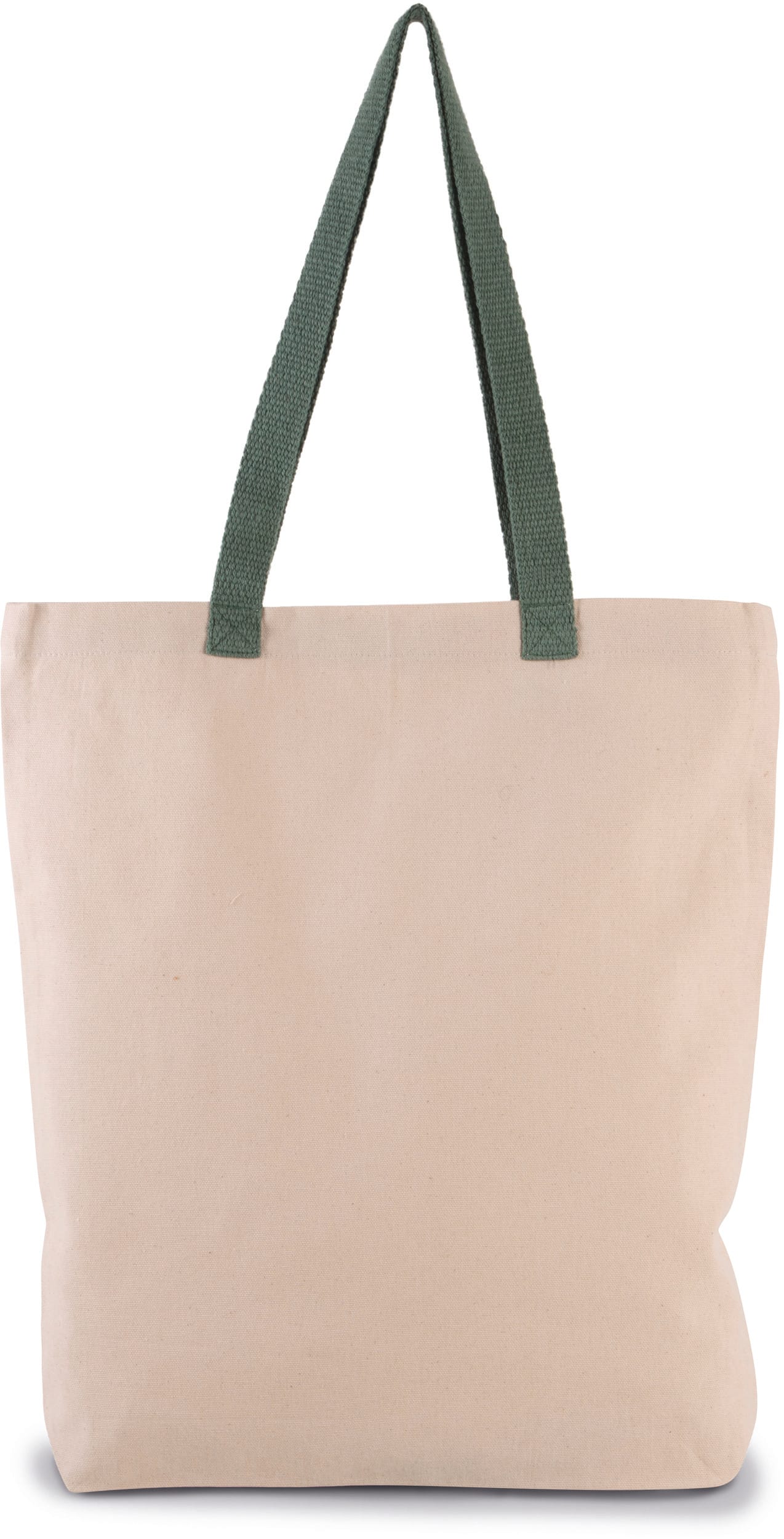 Sac shopping à soufflet avec poignées contrastées