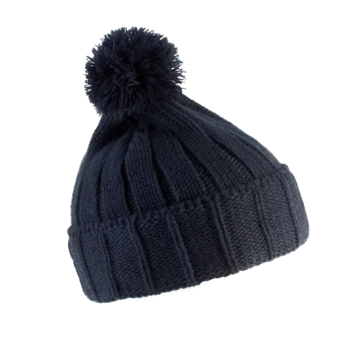 Bonnet à pompon avec revers