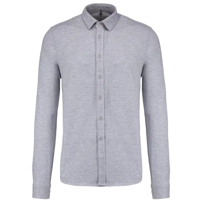 Chemise maille piquée manches longues
