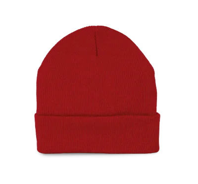 Bonnet recyclé avec revers tricoté