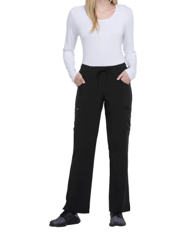 Pantalon à taille mi-haute avec cordon de serrage pour femme