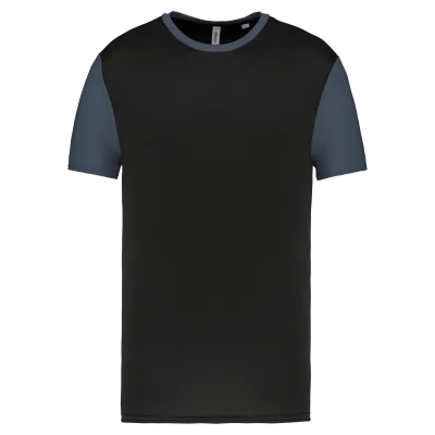 Maillot multisport manches courtes bicolore unisexe