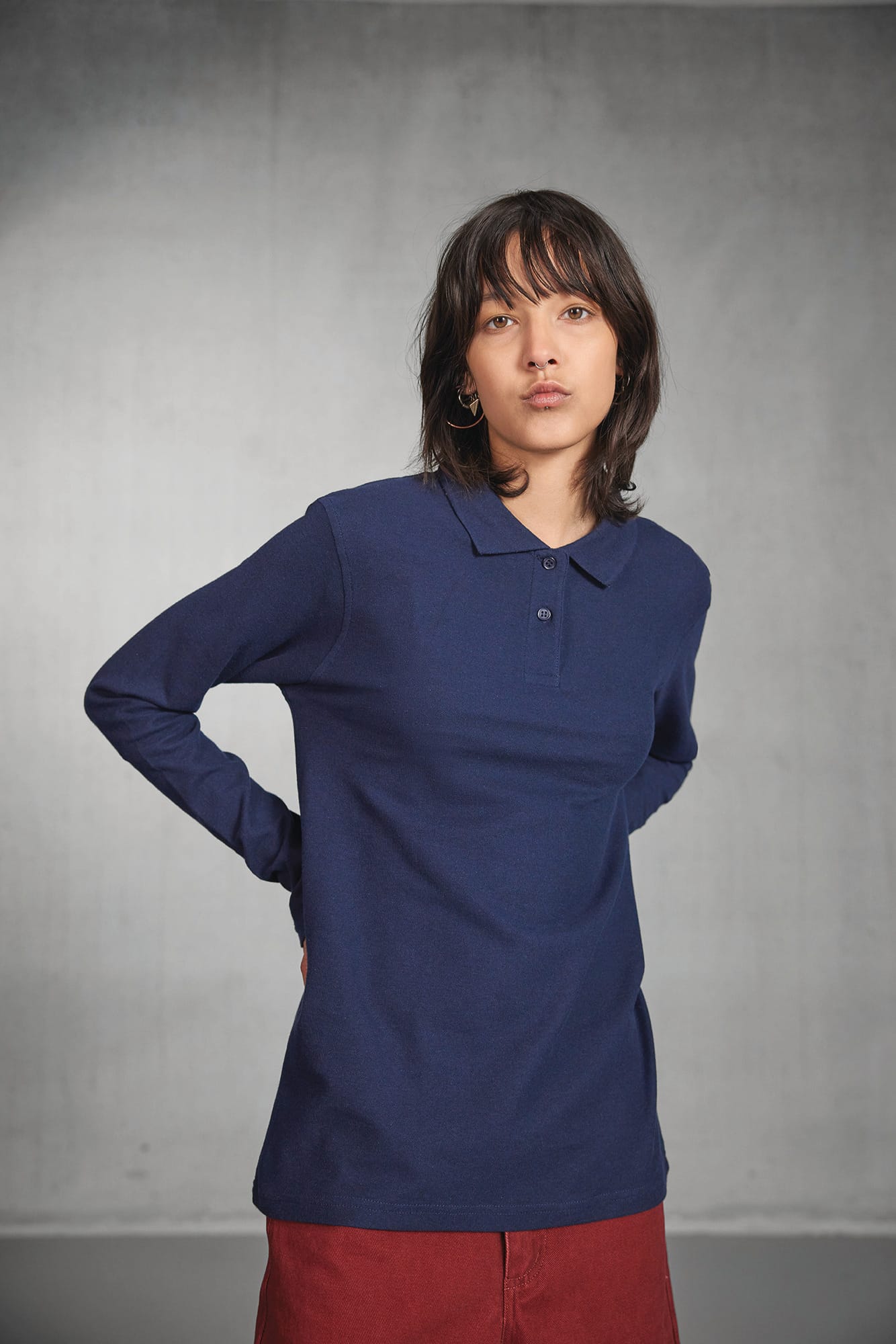 Polo femme ID.001 manches longues
