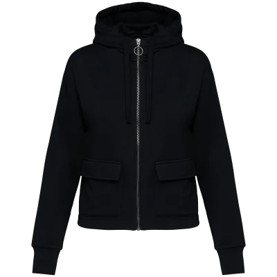 Sweat-shirt écoresponsable zippé à capuche French Terry femme