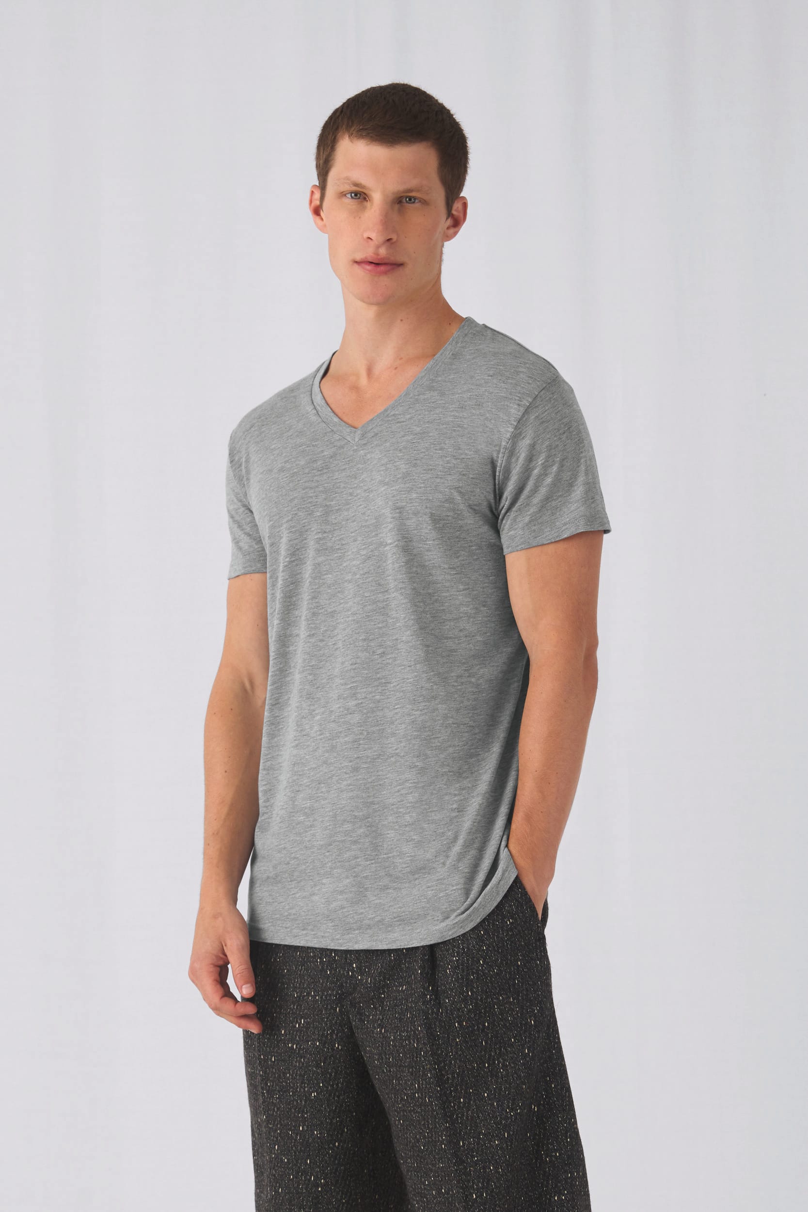 T-shirt Triblend col V Homme