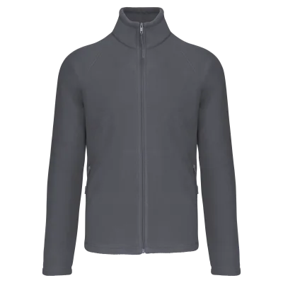 Veste micropolaire zippée manches raglan homme