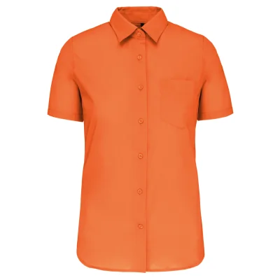 Chemise popeline polycoton manches courtes entretien facile femme
