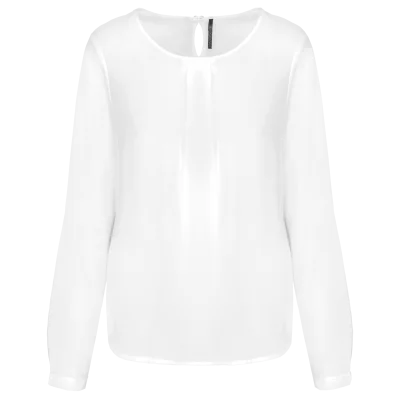 Blouse crêpe manches longues femme