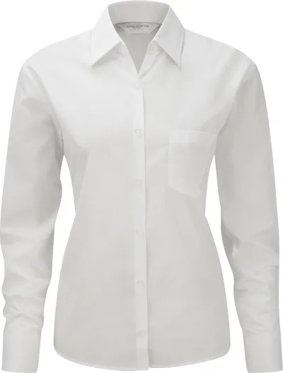 Chemise femme popeline polycoton manches longues