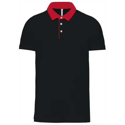 Polo jersey bicolore homme