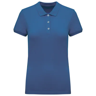 Polo piqué manches courtes femme