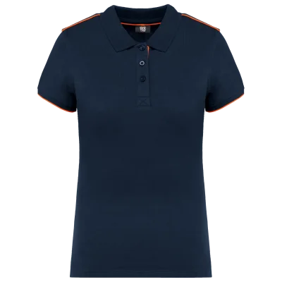 Polo Day To Day contrasté manches courtes femme