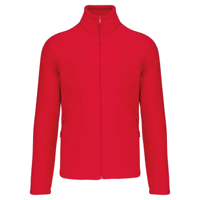 Veste micropolaire zippée manches raglan homme