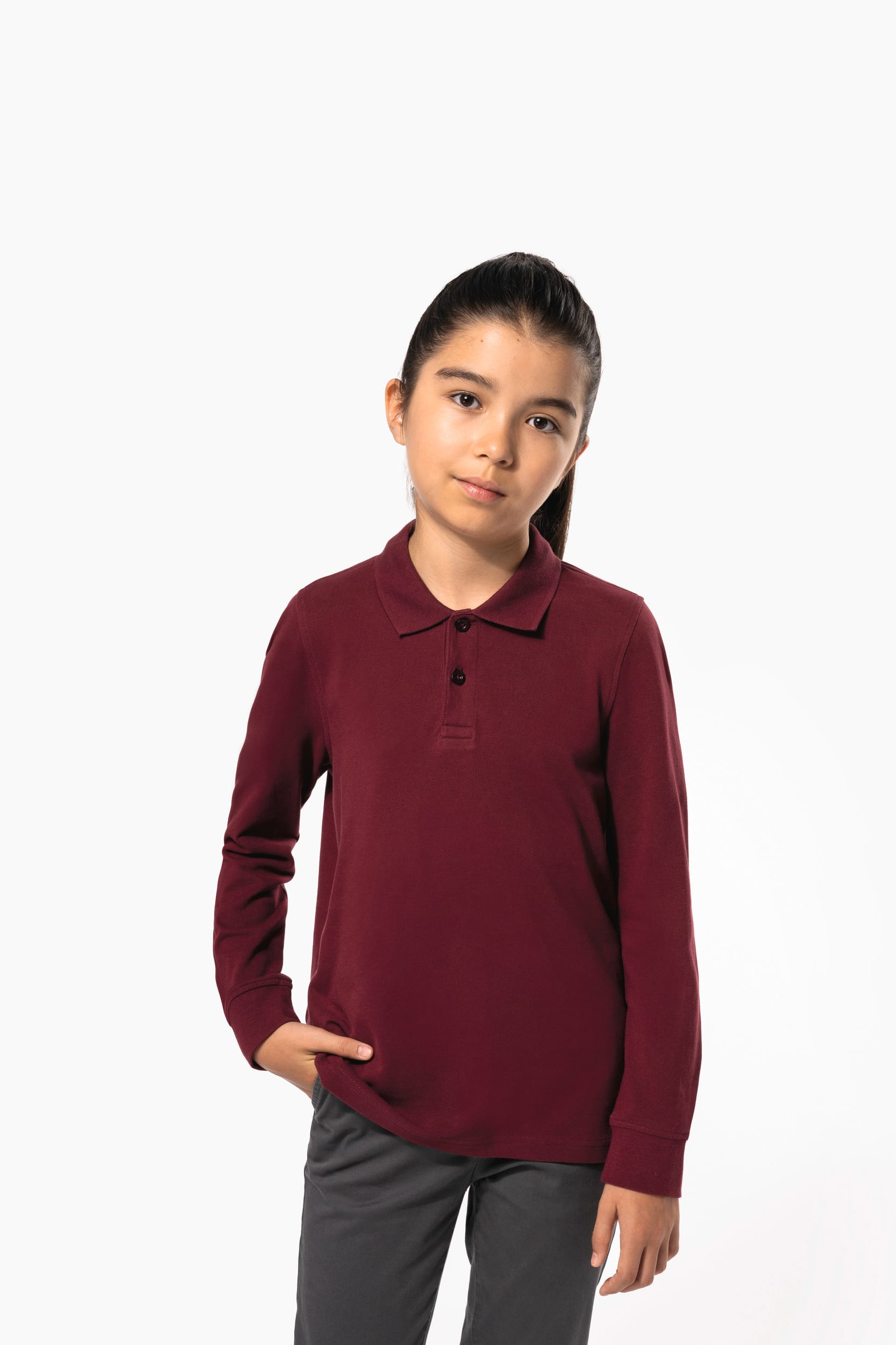 Polo manches longues enfant