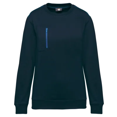 Sweat-shirt Day To Day zip poche contrastée unisexe